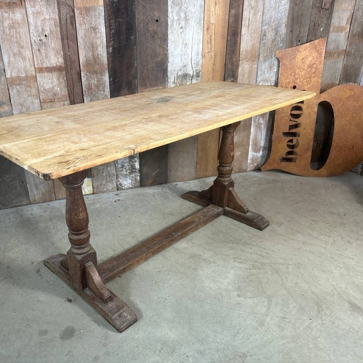 Mesa de Jantar Refeitório em Carvalho Inglês Antigo, c. 1900. L160 por atacado de belvoir