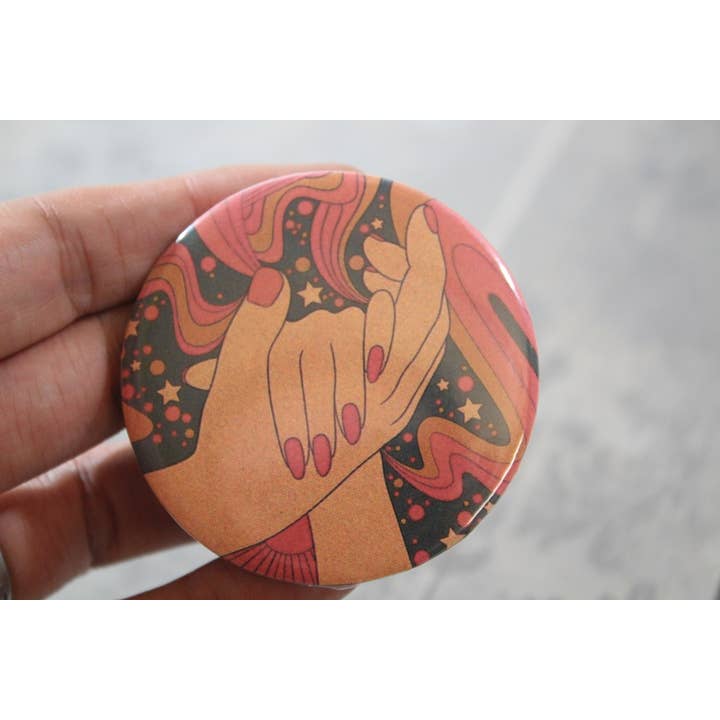 Botón de mano con respaldo metálico de 2.25 pulgadas para venta al por mayor de Raven Design