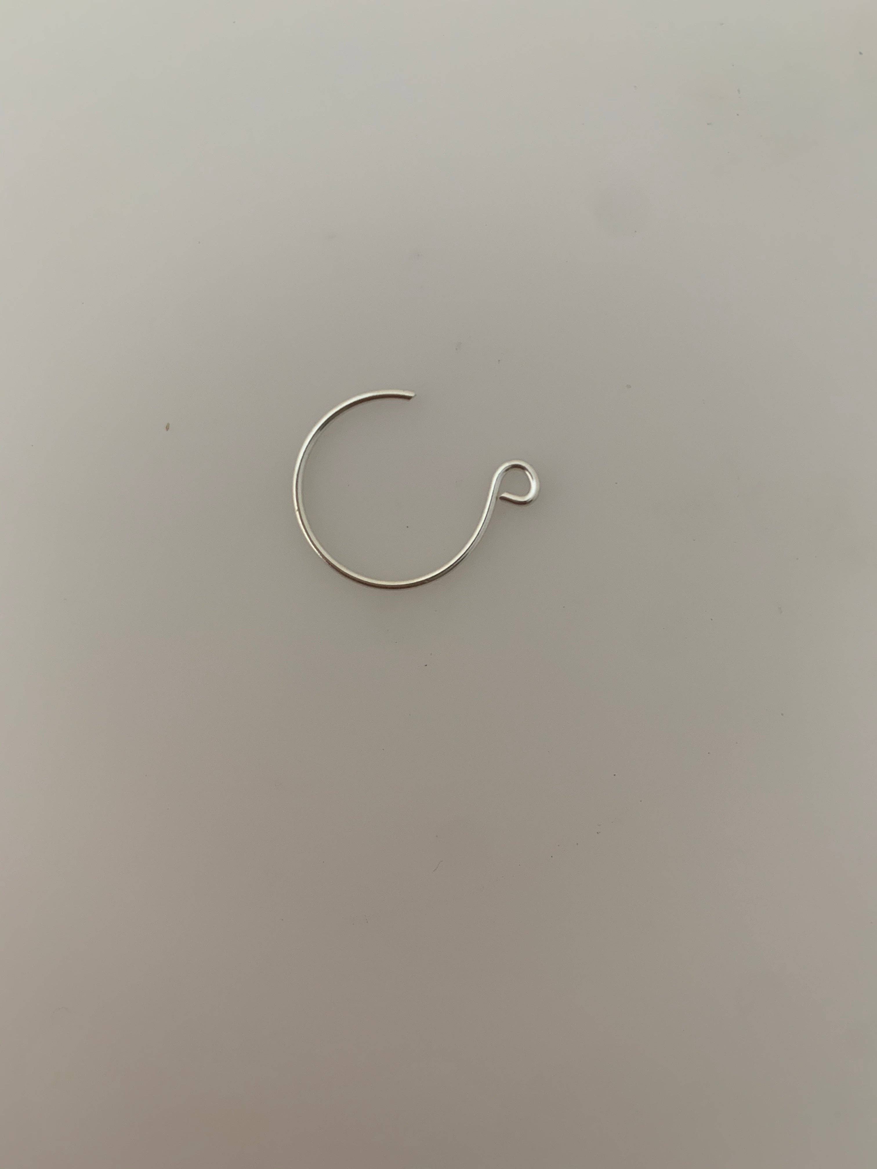 Purity Beads - Wholesale Craft Supplies - Round Sterling Silver Ear Wire Size 18mm and 20mm 19gauge thick.2