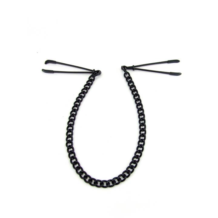 Bdn - Nipple Clamps - Tweezer With Chain - Black for wholesale by Bijoux De Nip