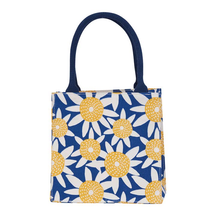 rockflowerpaper - Wholesale Gift Bag - STRAW SUNFLOWER YELLOW Itsy Bitsy Reusable Gift Bag Tote