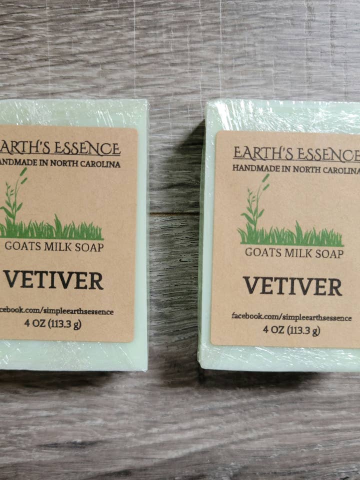 Vetiver 4 oz Ziegenmilchseife für den Großhandel von Earth's Essence