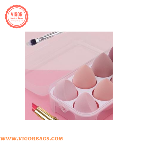 Farben mischen und anpassen VIGOR Make-up-Schwamm Set 8-teilig – Hochwertiger Make-up-Blenderschwamm, Mindestbestellmenge 10 Sets für den Großhandel auf Faire14