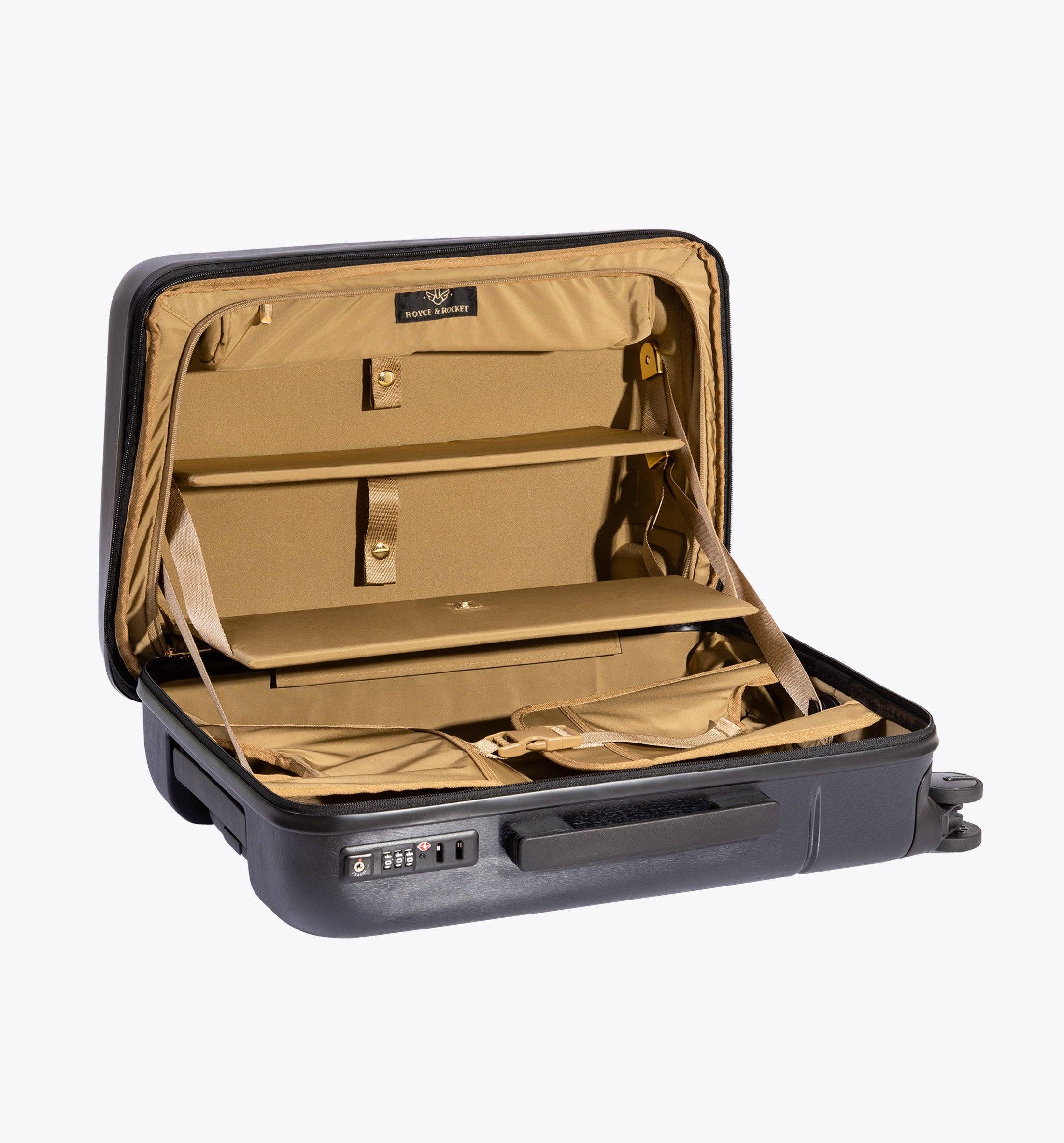 Royce & Rocket - Wholesale Luggage - Castle Carry-on Expandable Black5