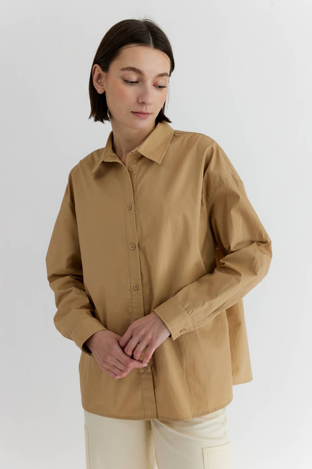 MOD REF - Wholesale Button Down Shirt - Women's - The Ema Top | Collared Button-Down Top9