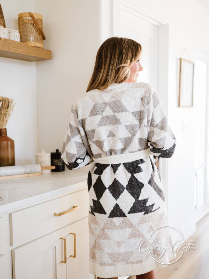 The Classy Cloth WS - Wholesale Robe - Women's - Luxe Robe - Beige Southwest RTS12