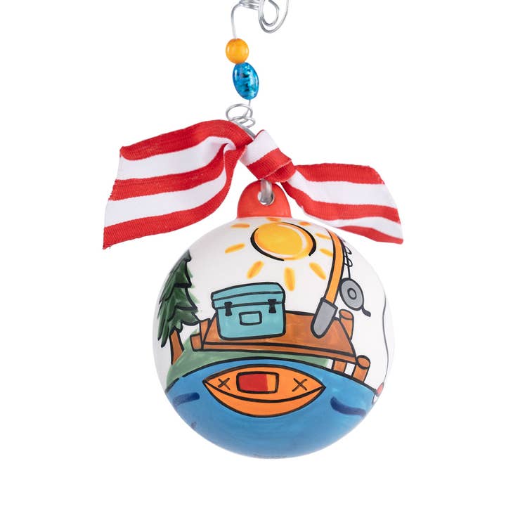 Glory Haus - Wholesale Ornament - Lake is My Happy Place Christmas Ornament1
