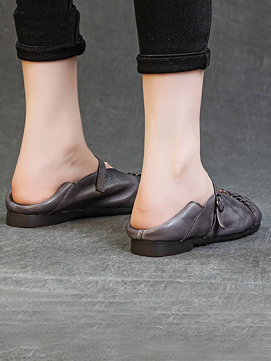 StyleGalX – wholesale Lågskor - Dam – Vintage damskor i äkta läder med låg klack och detaljer i splices7