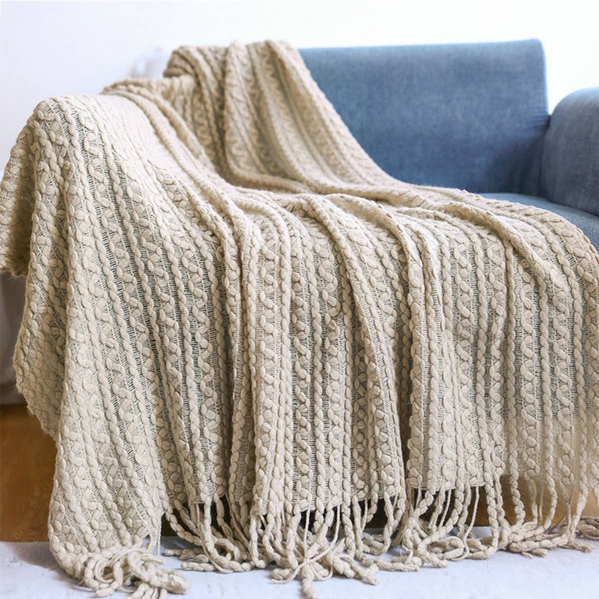 ACCITY - Wholesale Throw Blanket - LIGHTWEIGHT SOFT AND COMFORTABLE KNITTING BLANKET_CWMM02029