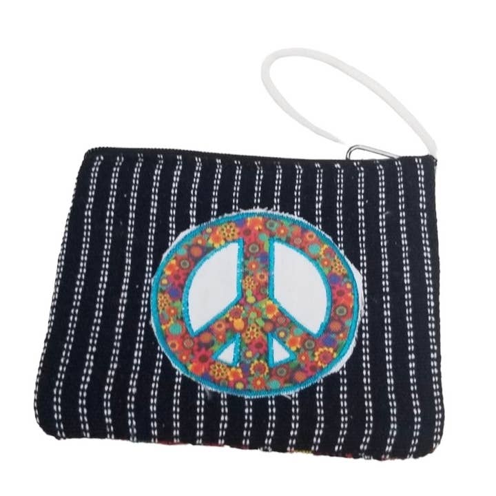 Rising International Inc – Engroshandel Møntpung - Dame – Møntpung med fredsskilt i bomuld KFC27630