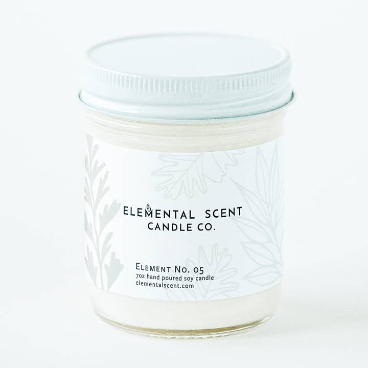 Element No. 05 (Forest) 7 oz Soy Candle - Glass Jar for wholesale by Elemental Scent