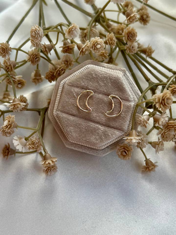 Eclipse Earrings | Moon Studs for wholesale by Wild Witchery Co