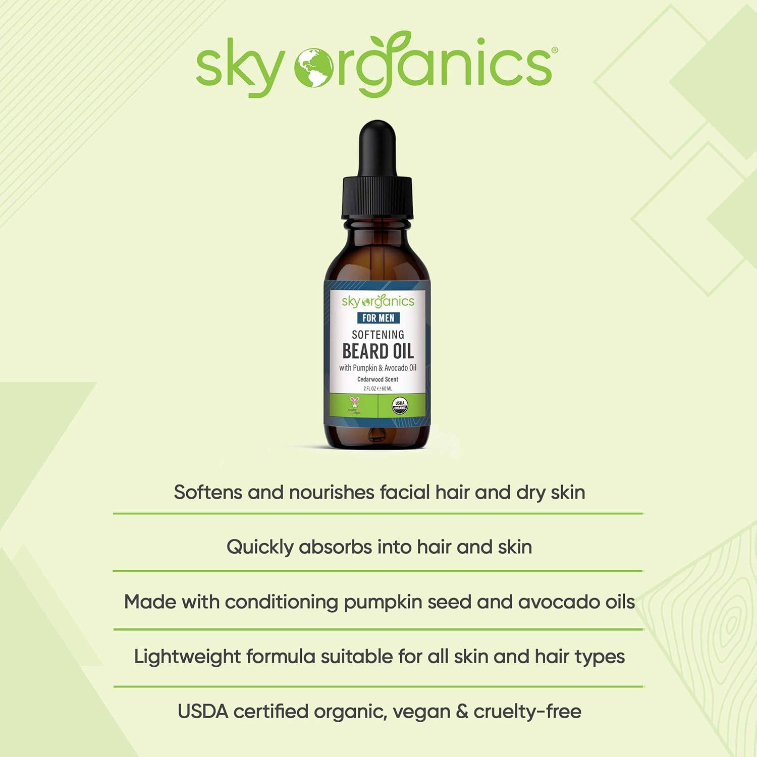 Innovarix - Wholesale Beard Wash/Shampoo - Organic Softening Beard Oil for Face, Cedarwood - 2 fl.oz1