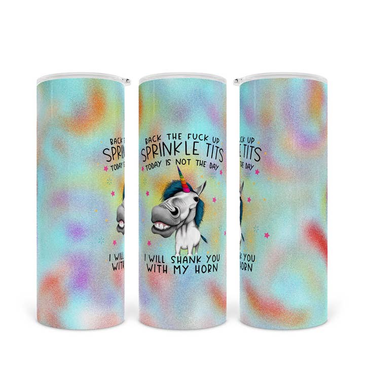 Pinetree Innovations - Wholesale Insulated Mug/Tumbler - Back The Fuck Up Sprinkle Tits | Skinny Tumbler