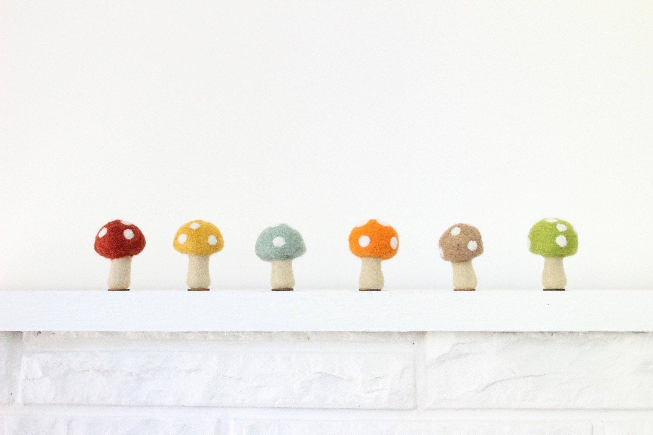 Sheep Farm Felt - Wholesale Decorative Tabletop Object - Woodland Mushrooms | Set of 61