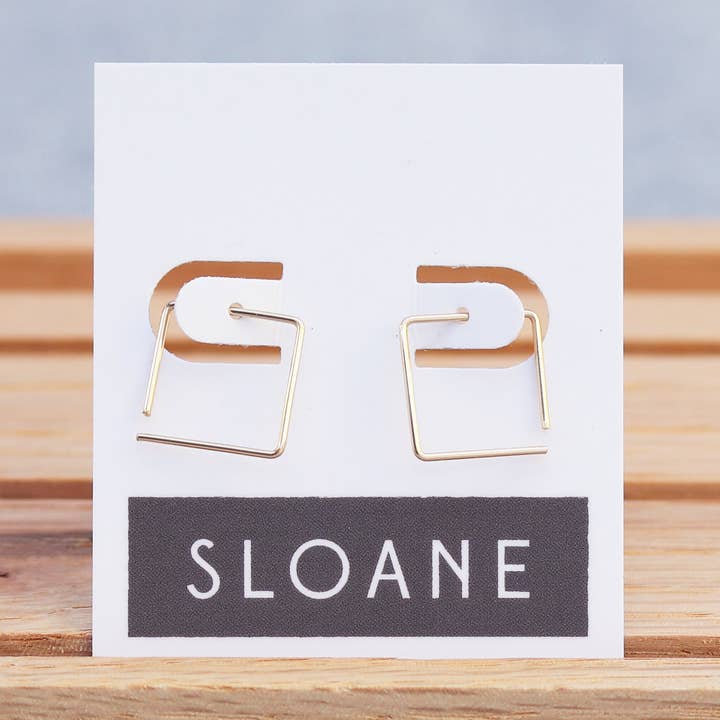 Square Hoop Earrings for wholesale by Sloane Jewelry Design