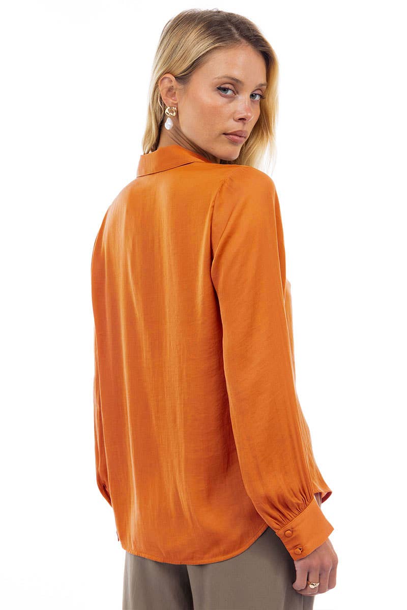 Naked Zebra - Vendita all'ingrosso Camicetta - Donna - Blusa Classica con Scollo a V e Bottoni - T3