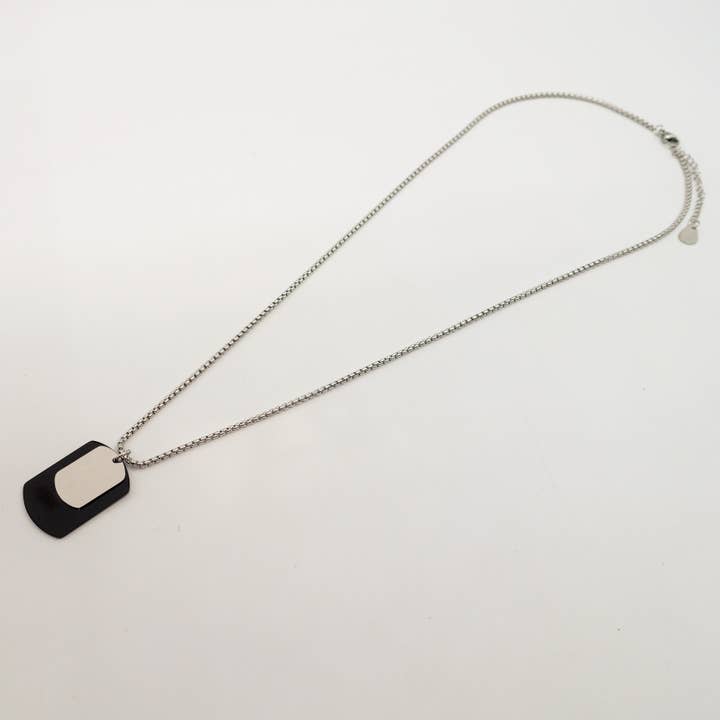 Collana pendente TARGHETTA MILITARE uomo ACCIAIO for wholesale on Faire2