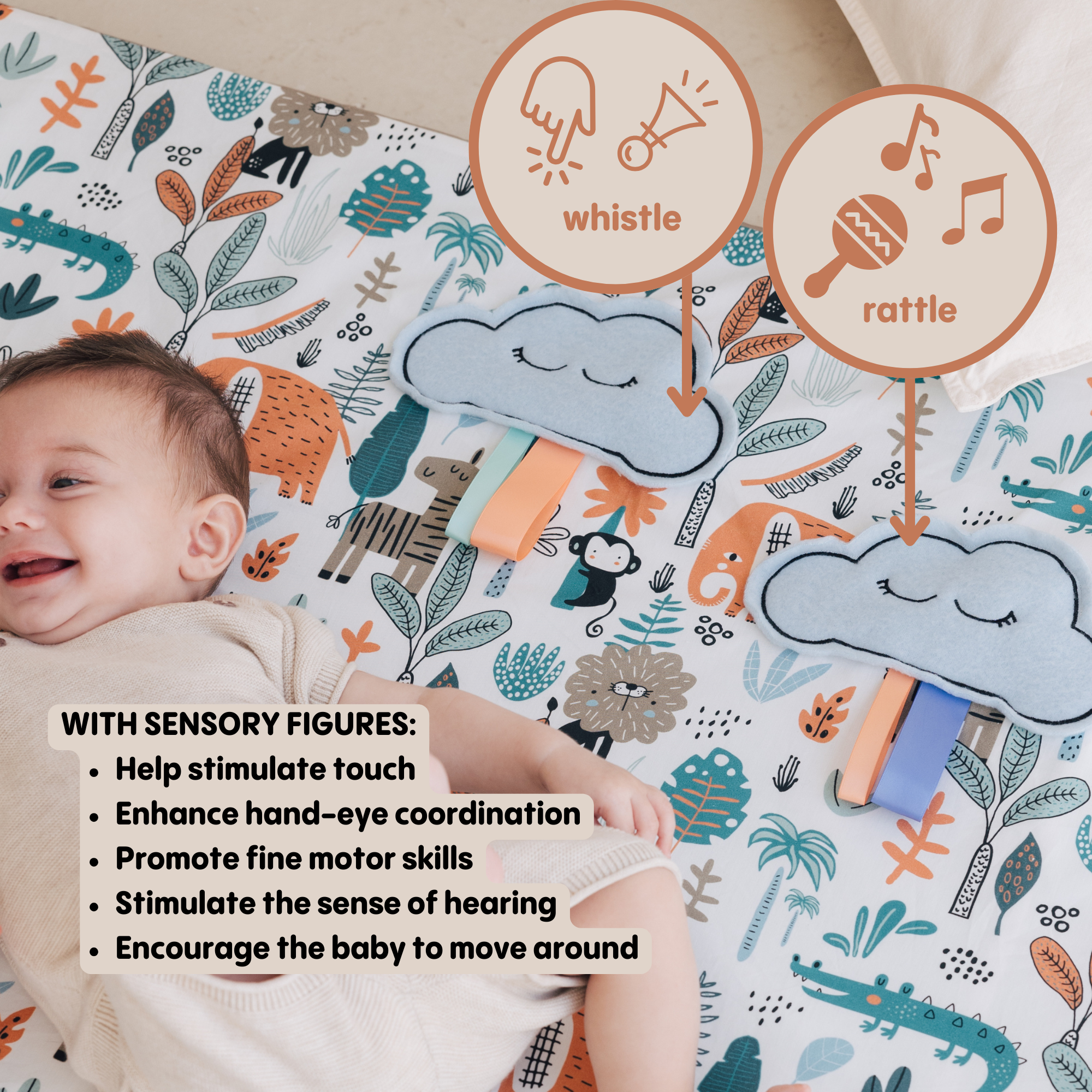 MIMAAR BARCELONA SL - Wholesale Play Mat - Kids & Baby - SENSORY ROLL-UP — BLUE SAFARI PRINT8