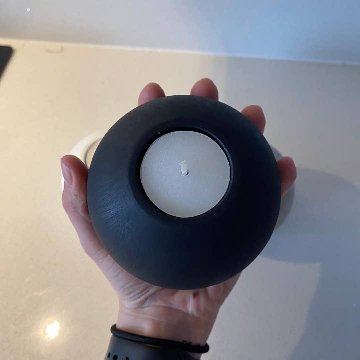 Portavelas con forma de esfera de hormigón | Portavelas en forma de bola | Portavelas para venta al por mayor de Concreates