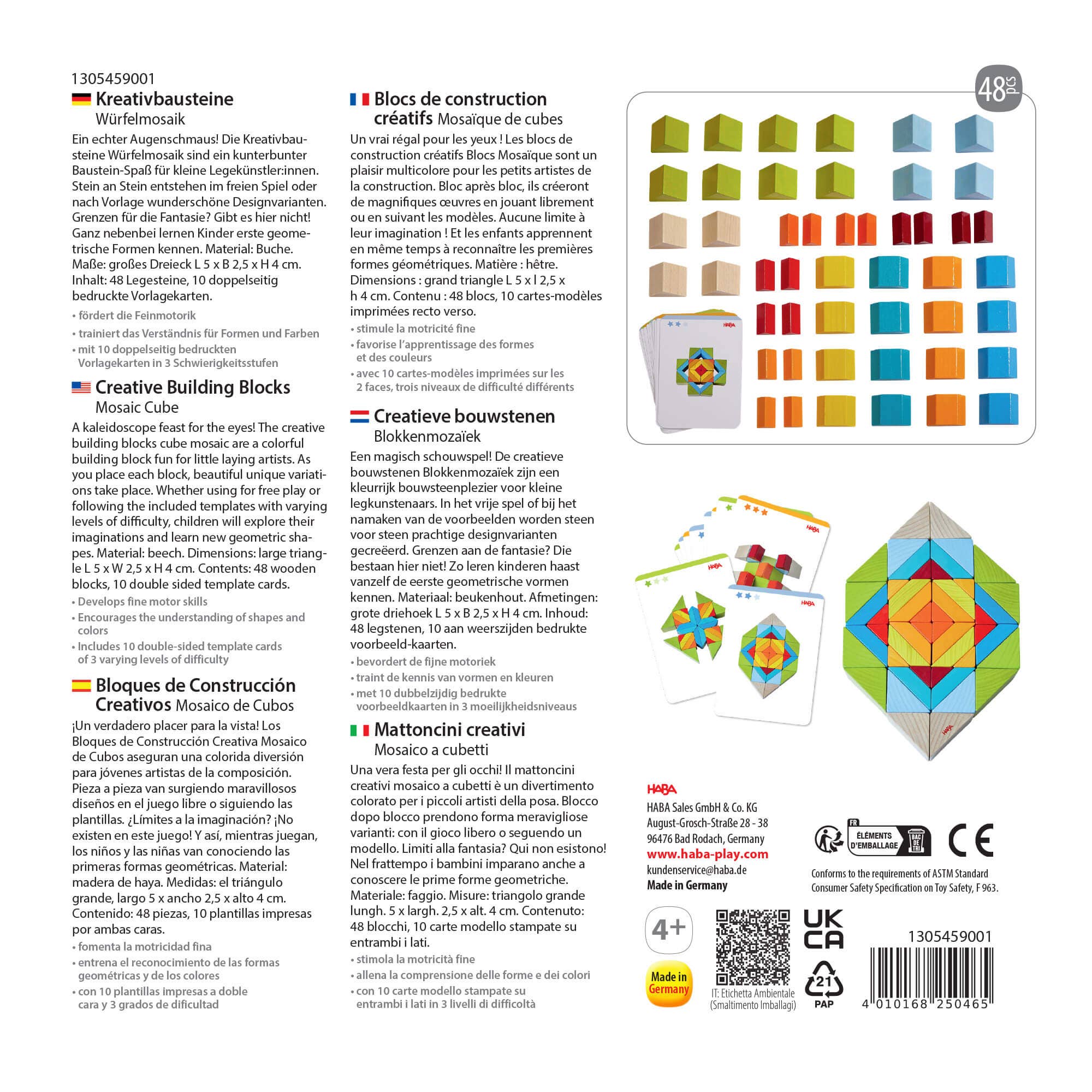 HABA USA - Wholesale Wood Toy - Kids - Mosaic 3D Wooden Arranging Game7