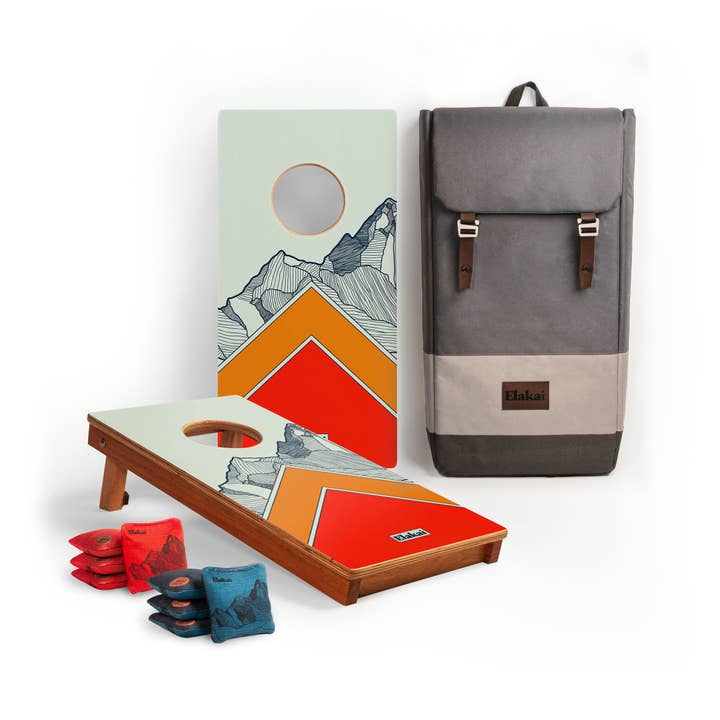 1ft x 2ft Mount Elakai Mahogany Pathfinder Cornhole Board Set for wholesale by Elakai