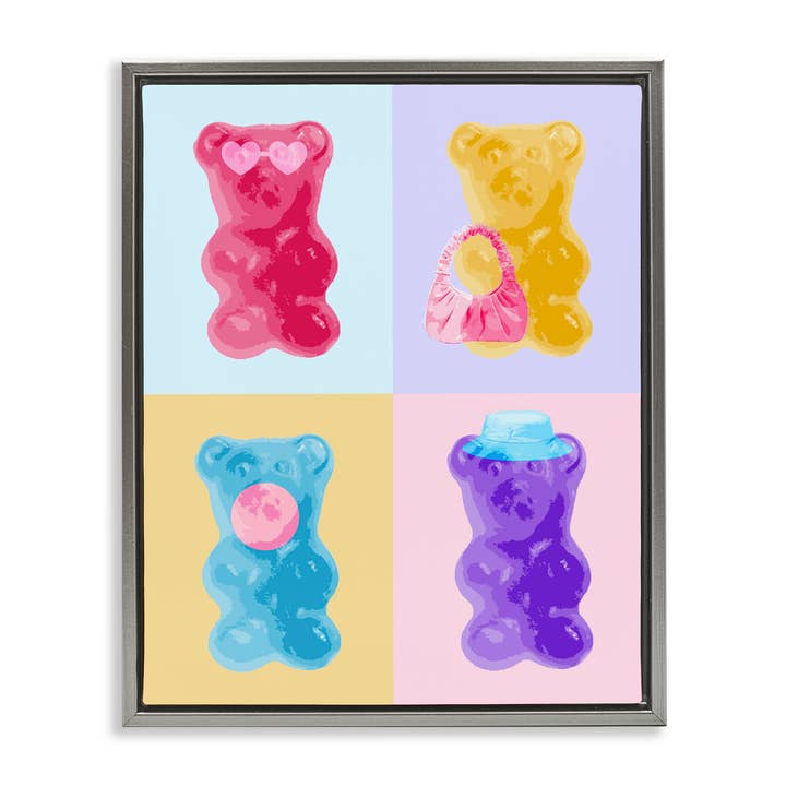 Stupell Industries - Wholesale Wall sign - Pop Style Candy Bears - Framed Wall Art22