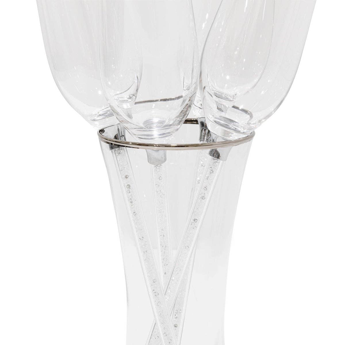 Sparkles Home - Wholesale Champagne Flute - Vetrina Crystal 5-Piece Toasting Set4