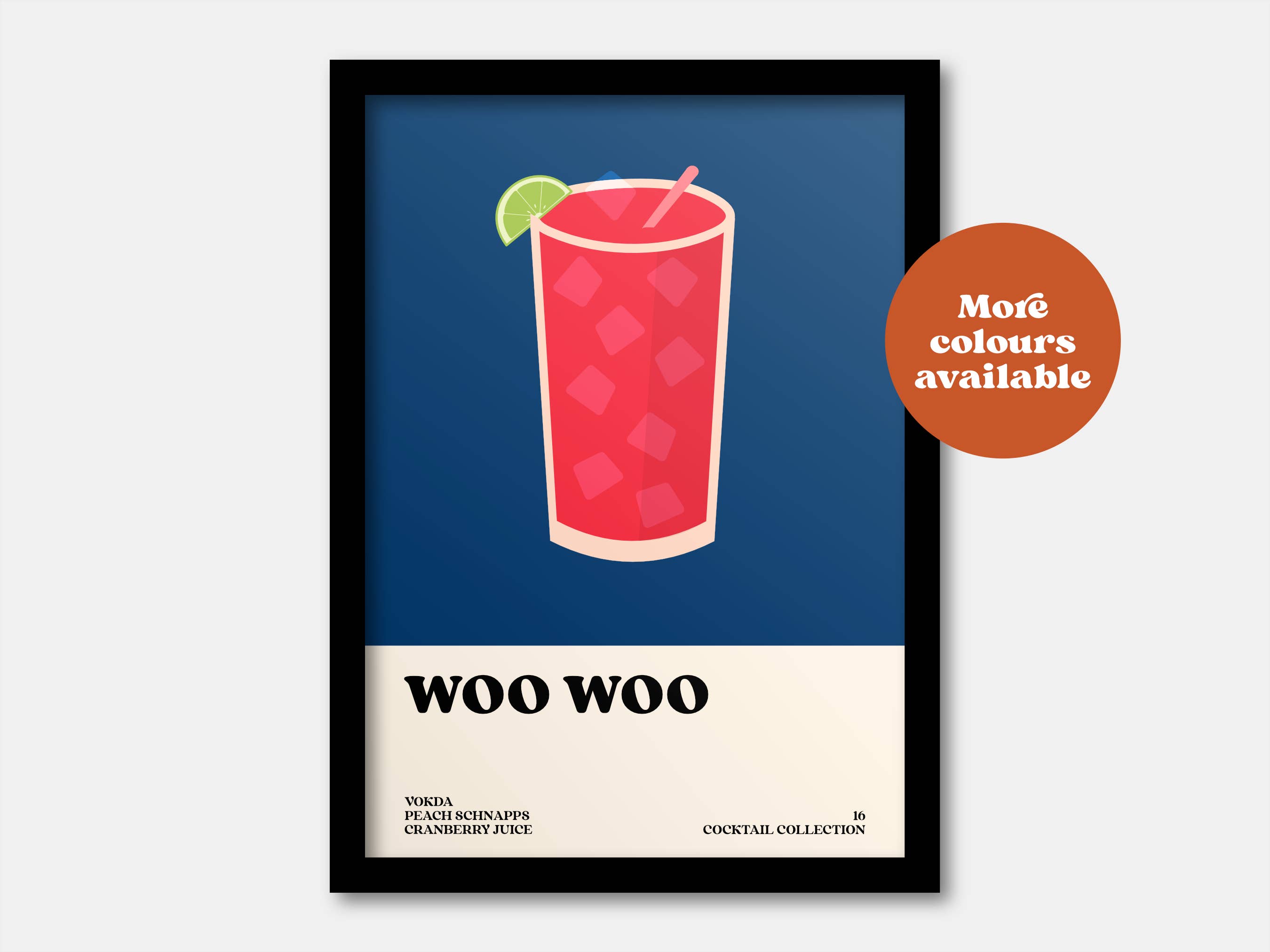 Lauren Beth Designs – wholesale Art print – Woo Woo Cocktail Print1