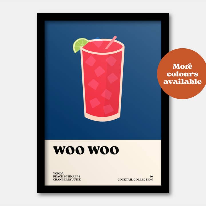 Lauren Beth Designs – wholesale Art print – Woo Woo Cocktail Print1