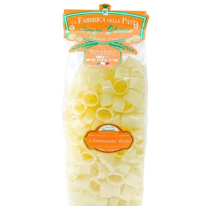 Gluten Free Calamarata Liscia for wholesale by Zia Pia