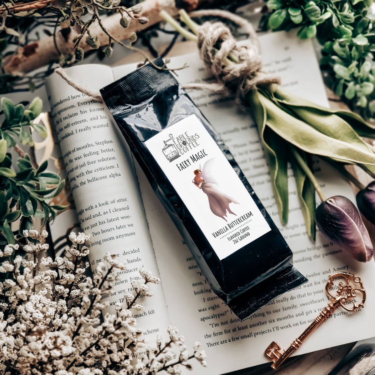 Fable Grounds Coffee - Wholesale Ground Coffee - Fairy Magic (Vanilla Buttercream) 2oz Ground Coffee