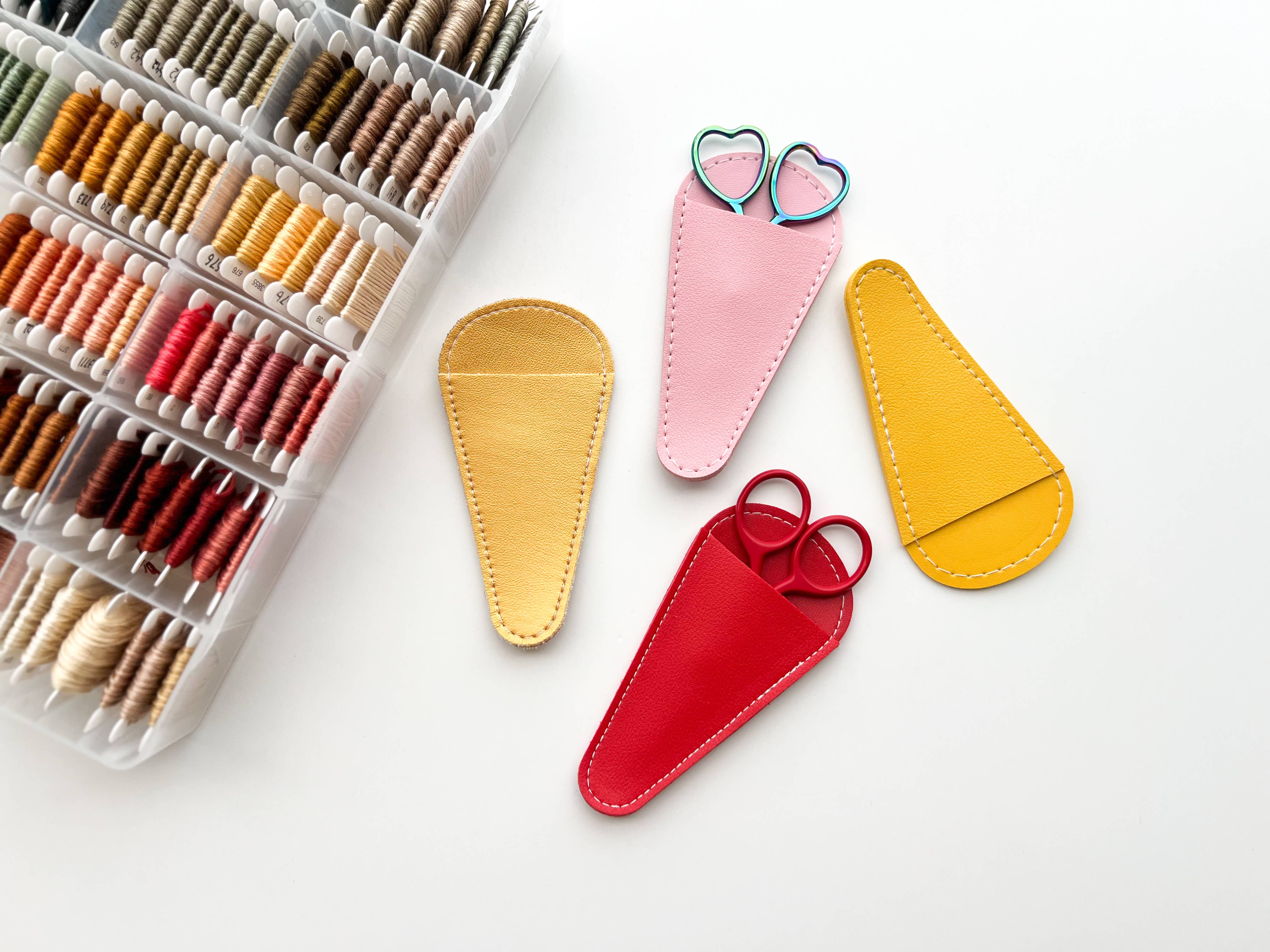 Matryoshka Doll Shop - Wholesale Embroidery/cross-stitch supplies - Scissors sheaths, small scissors case, leather sleeve3
