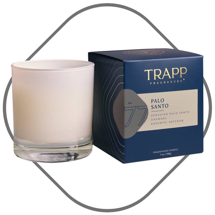 No. 77 Palo Santo 7 oz. Candle in Signature Box for wholesale by Trapp Fragrances