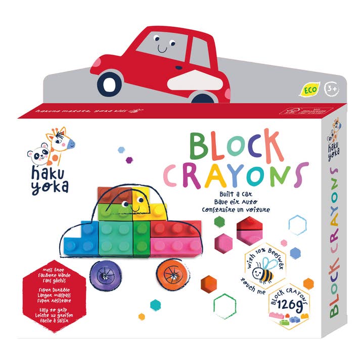 DAM - Wholesale Crayons - Kids & Baby - Haku Yoka - FULL Display Block Crayons, 9