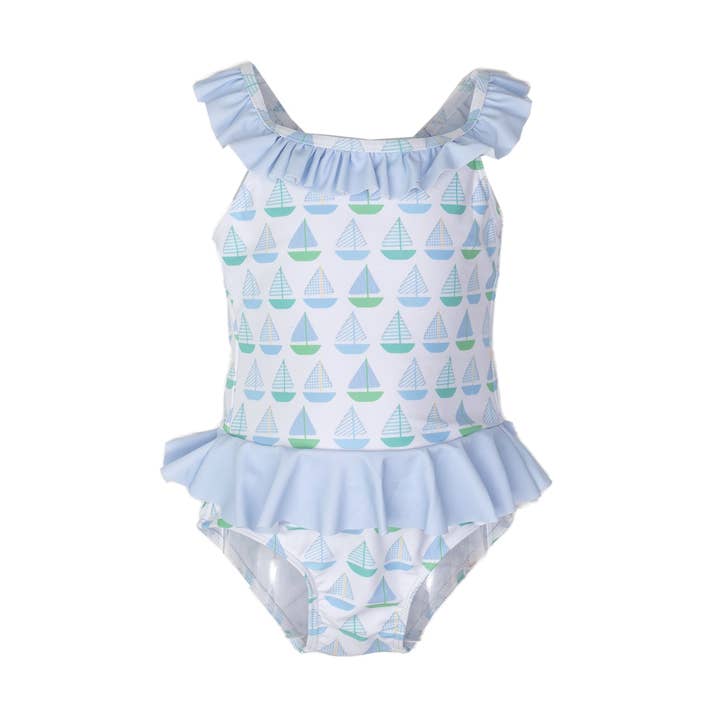 Grand Lagoon Set Sail One Piece Swim UPF50 for wholesale by The Oaks Apparel Company