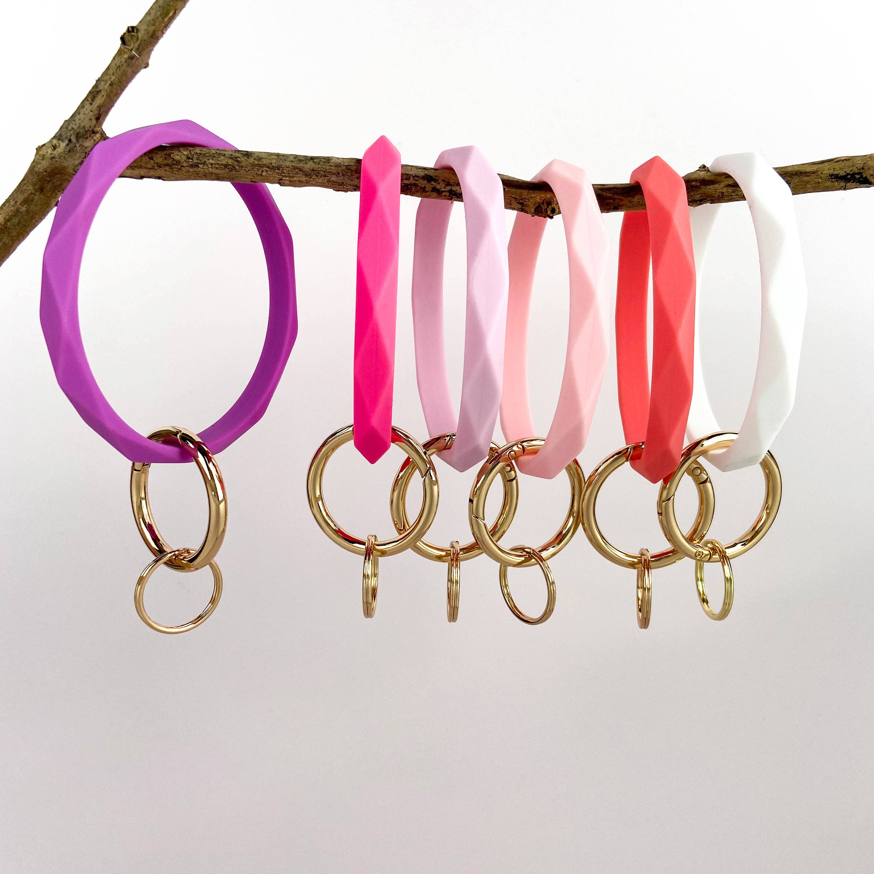 SoapElenGlen - Vente Bracelets porte-clés - Porte-clés en forme de diamant en silicone22