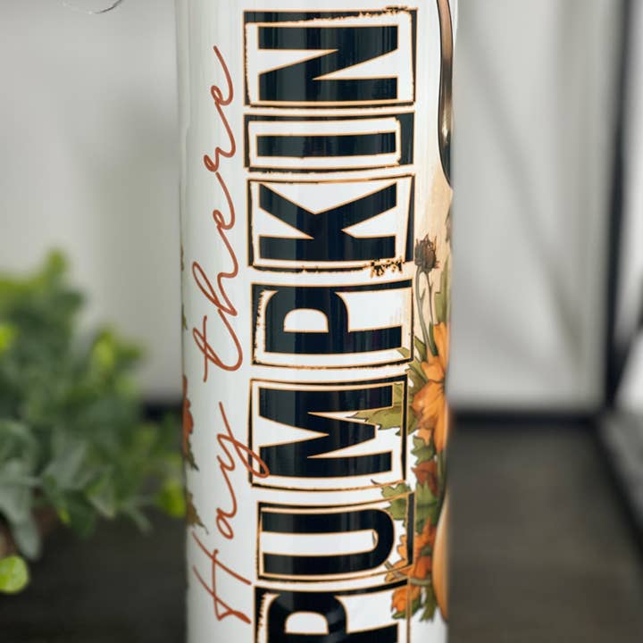 CMD Wholesale - Wholesale Insulated Mug/Tumbler - Hay There Pumpkin 20oz Skinny Tumbler2