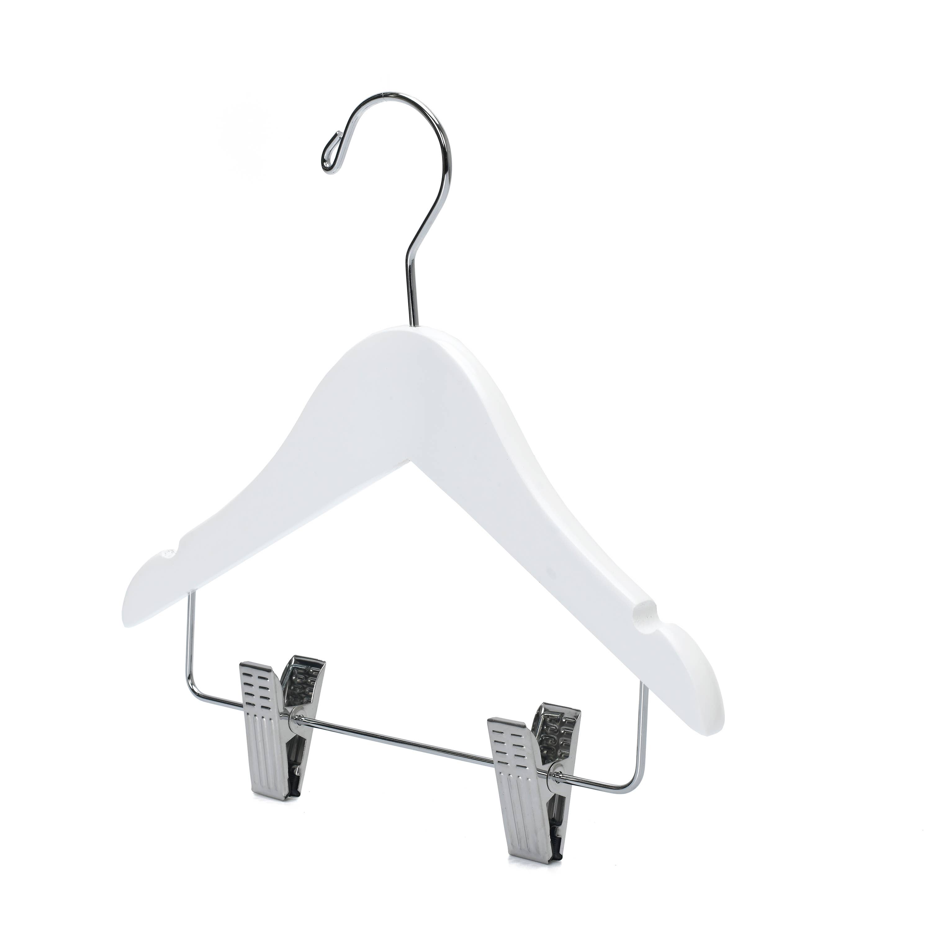 Quality Hangers – Engroshandel Bøjle – WB42 Baby Træ Nederdel Bukser Bøjle, 10 „Hvid - 809