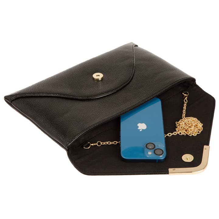 JNBFASHION.COM - Wholesale Clutch Bag - Women's - Faux Leather Envelope Clutch Purse