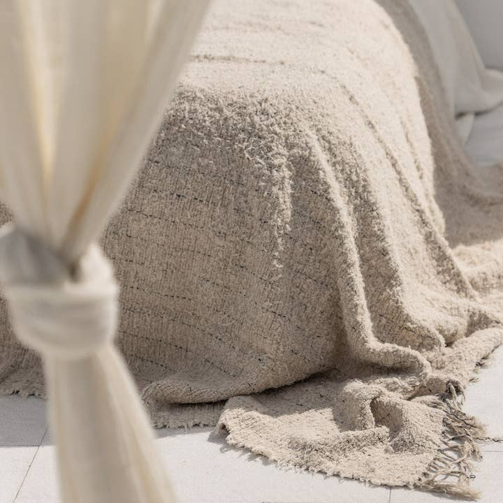 Ivory Aira Linen Curtain for wholesale on Faire2