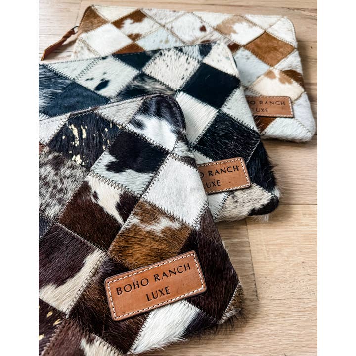 Boho Ranch Shop - Wholesale Laptop/Tablet Case - Unisex - BOHO LUXE LAPTOP tech sleeve computer bag hairon cowhide5