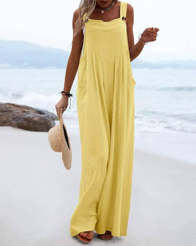 Flarix - Wholesale Jumpsuit - Women's - pastel pocket decor wide leg suspender jumpsuit12