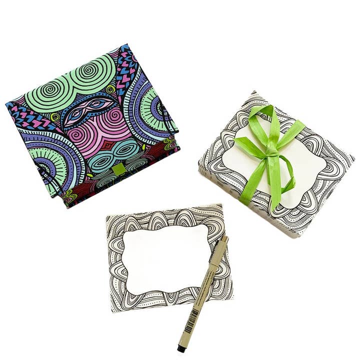 LOVELEEN®️ - Wholesale Stationery/Notecard Set - 'Permission to play' Note Card Box (w/ 100 coloring note cards)