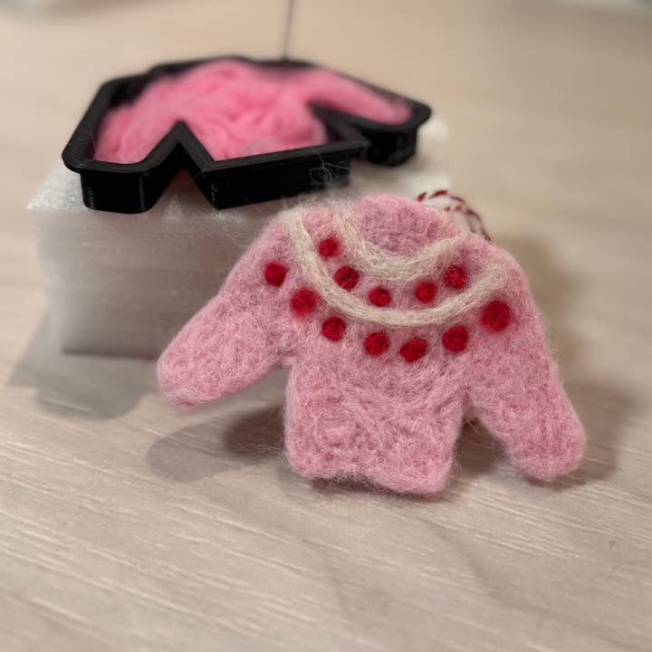 Sweater Felting Cookie Cutter Ornament DIY Kit for wholesale by Plum Diddle