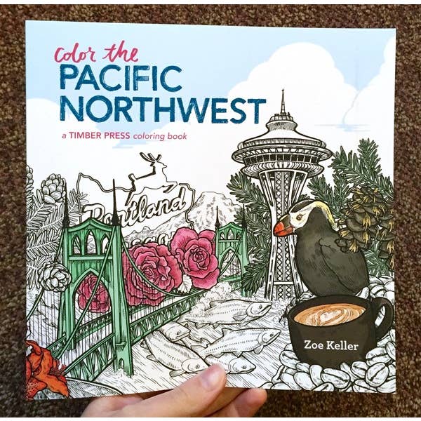 Microcosm Publishing & Distribution - Wholesale Coloring & Activity Book - Adult - Color the Pacific Northwest