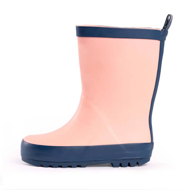 NORTY Tod Girls 6-10 Pink/Navy Rain Boot 16253 Prepack for wholesale by The Norty Brand