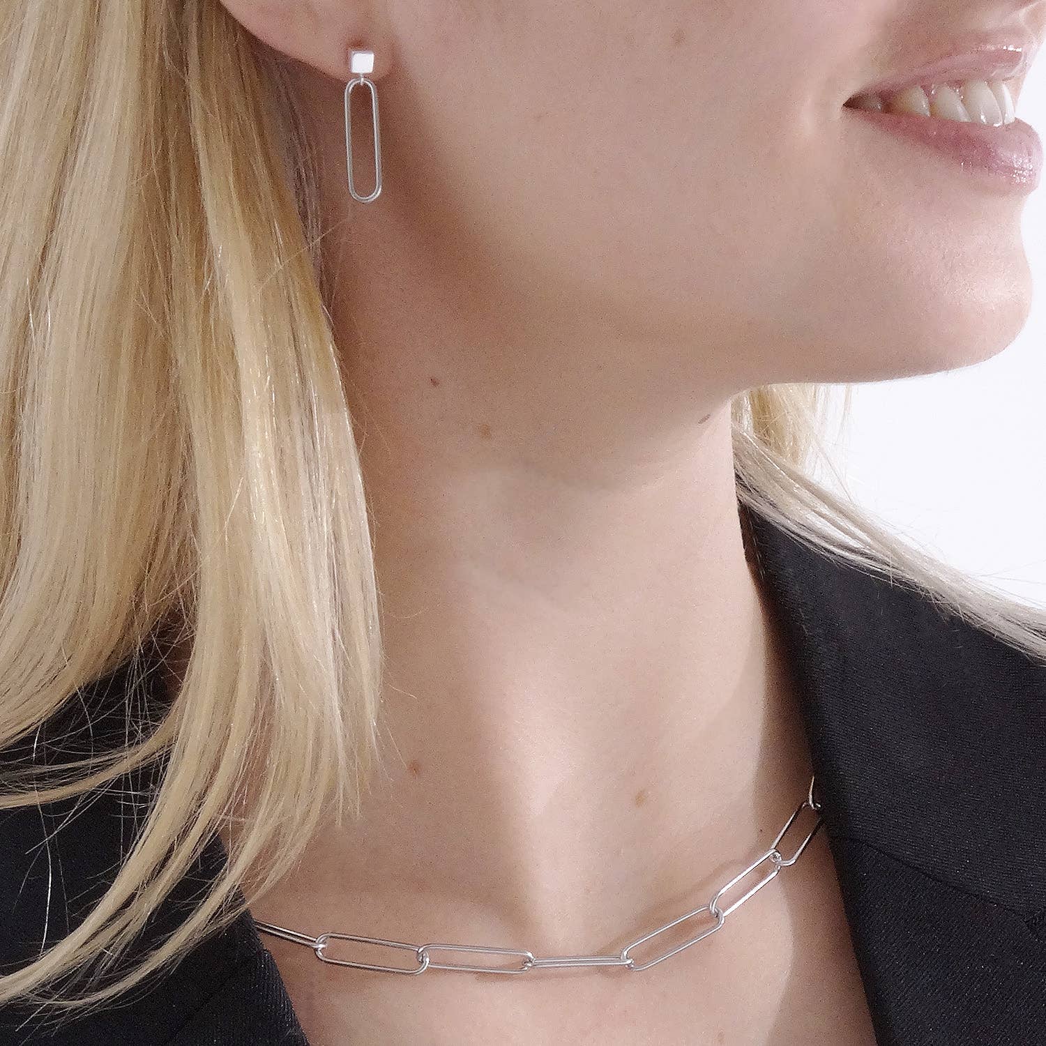 Factory Floor Jewels – wholesale Link & chain necklace – 20" Steel Paperclip Chain | unisex | nostalgia | fast seller1