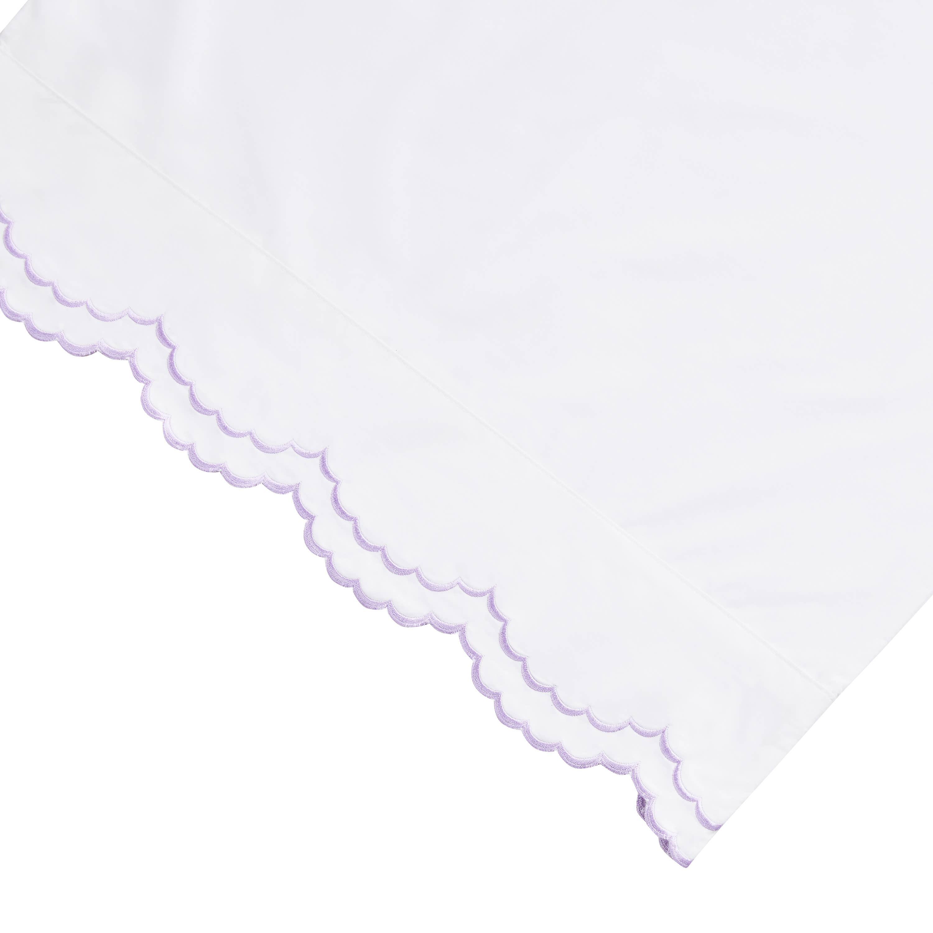 Mélange Home - Wholesale Sheet Set - Double Scallop Embroidered Cotton Percale Sheet Set18