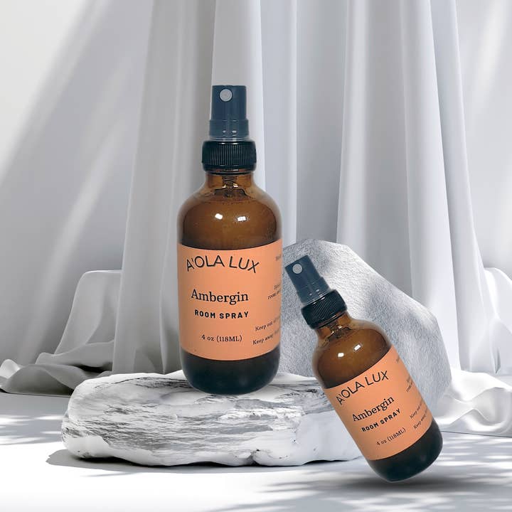Ambergin Room & linen spray for wholesale by A'OLA LUX